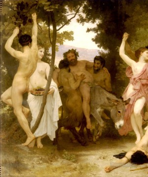  Bacchus Art - La jeunesse de Bacchus left dt William Adolphe Bouguereau nude